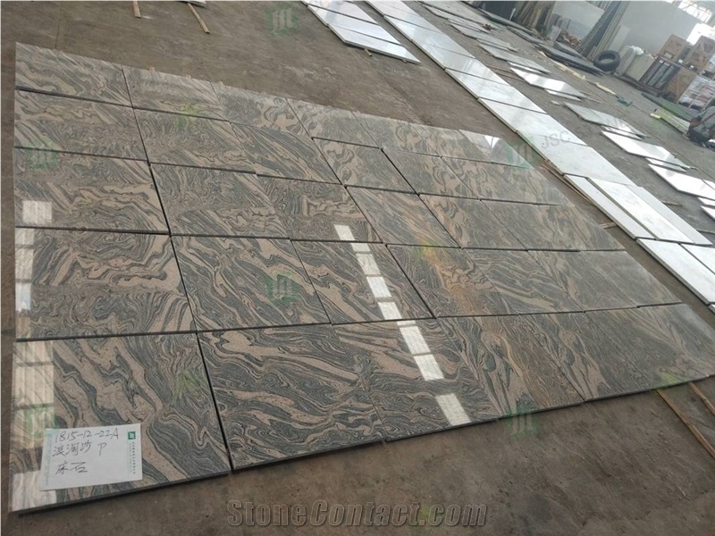 China Juparana Grey Granite Floor Covering Tiles