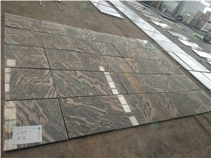 China Juparana Grey Granite Floor Tiles Wave Granite