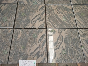 China Juparana Grey Granite Floor Tiles Wave Granite