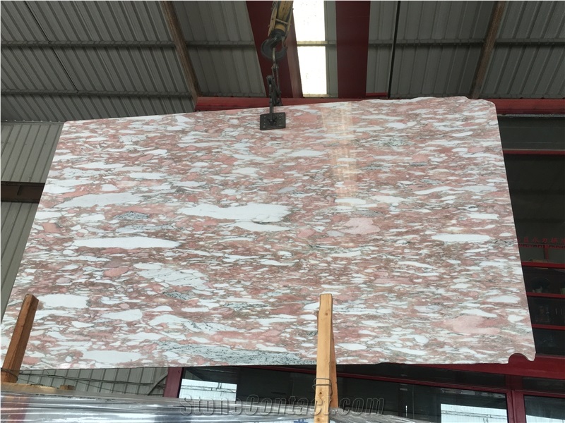 Customized Norway Pink Marble for Vanity Top for Interior Dec