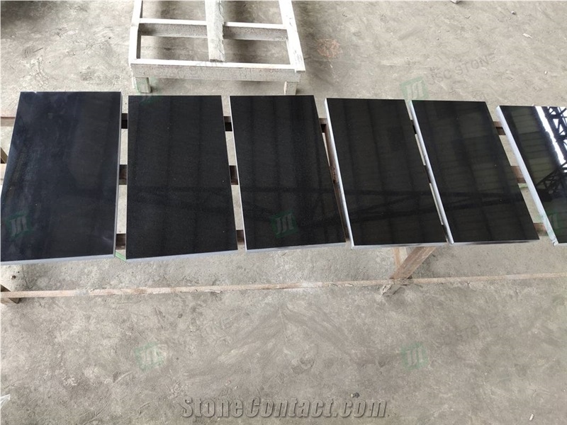 Hebei Black Granite Floor Cladding Wall Covering Tiles