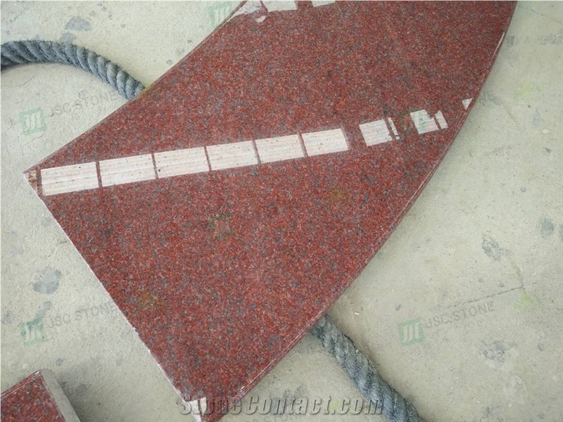 Imperial Red Indian Granite Base Irregular Tiles All Sizes