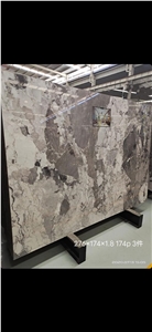 Kobick Marble Grey Slab and Tiles for Interior Decoration