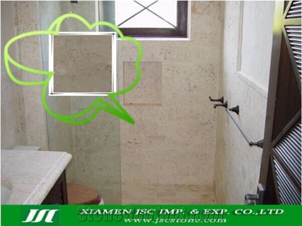 Shell Beige Marble Tiles Slabsn Iran Wholesale Project