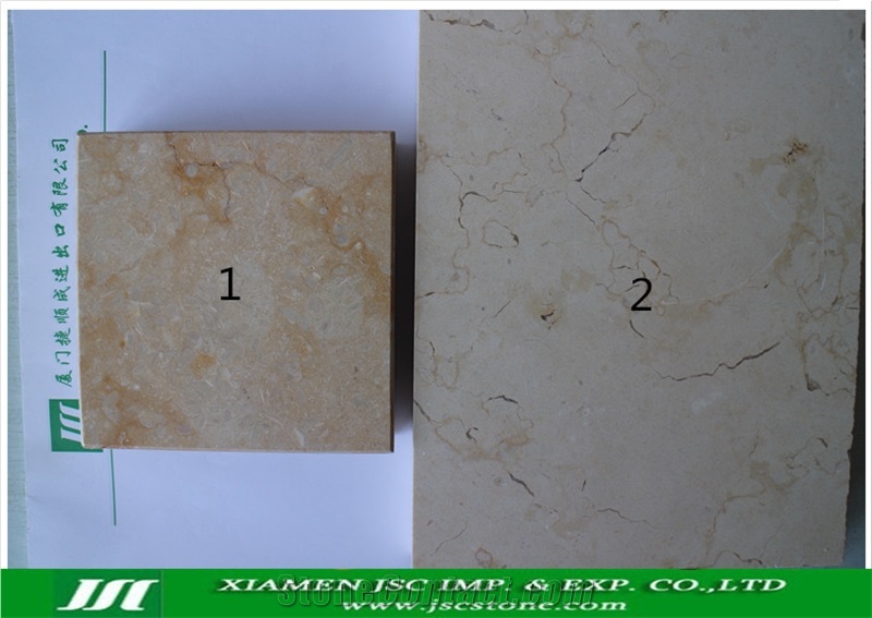 Sunny Beige Marble Tiles Slabs Egypt Affordable Project