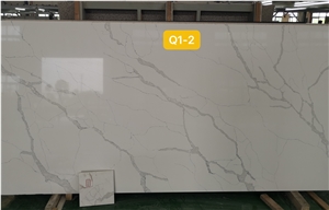 Calacatta and Carrara Quartz Slabs for Bathroom Vanity Top