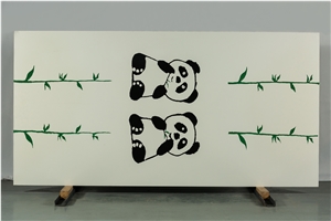 Panda Quartz Slabs for Counter Tops