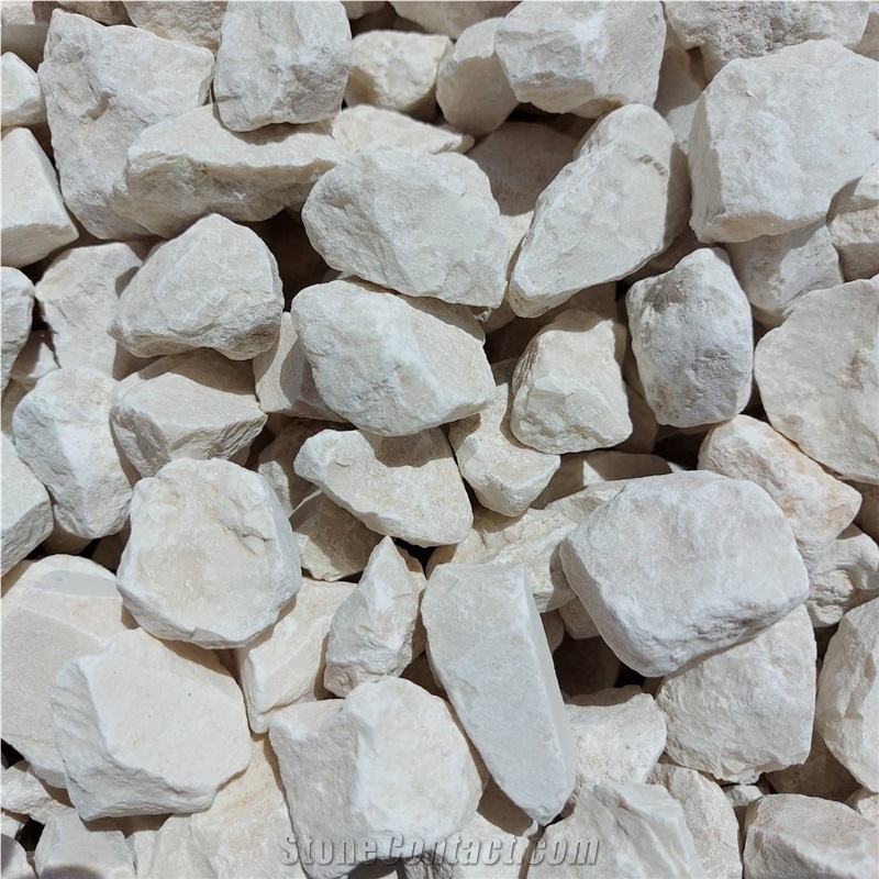 White Marble Chips in Different Sizes Crushed Stone