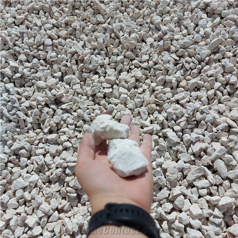 White Marble Chips in Different Sizes Crushed Stone