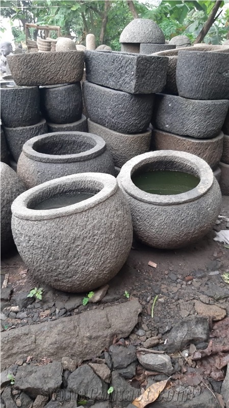 Green Stone Pots