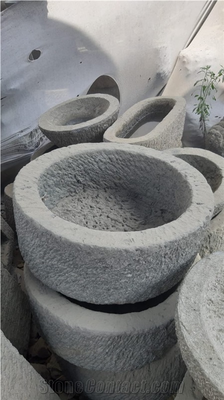 Natural Green Stone Pots, Planters
