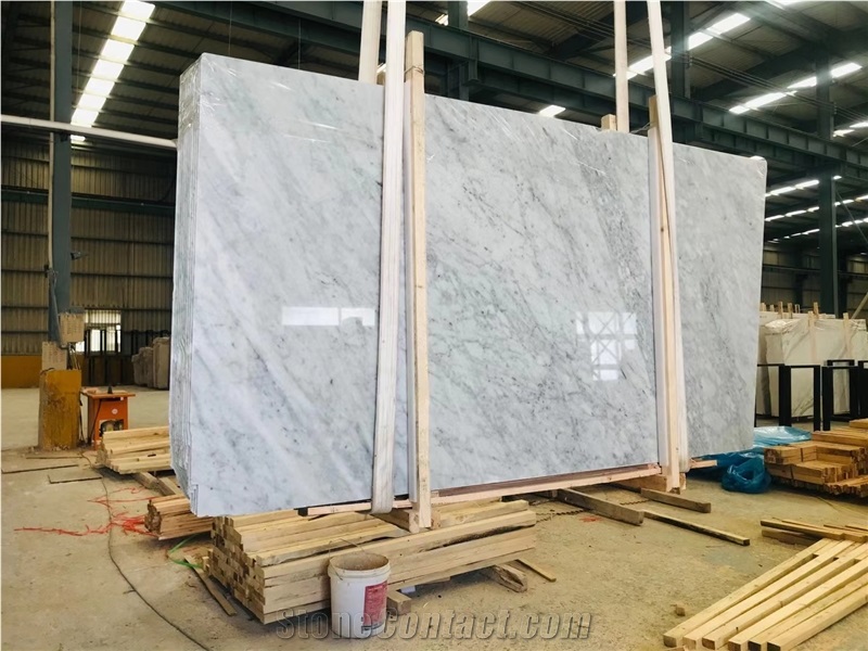 Classy Bianco Carrara White Marble Slabs&Tiles