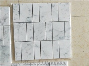 Carrara White Marble Kitchen Wall Mosaic Bathroom Tile