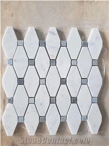 Imported Premium Quality White Marble Kitchen Backsplash Mosaic