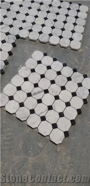 Premium Grade White Marble Mosaic Kitchen Bathroom Tile