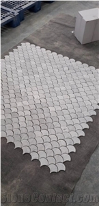 White Mable Carrara Polished Mosaic Kitchen Backsplash Tile