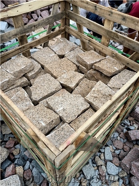 Gold Granite Antique Cube Brick Pavers