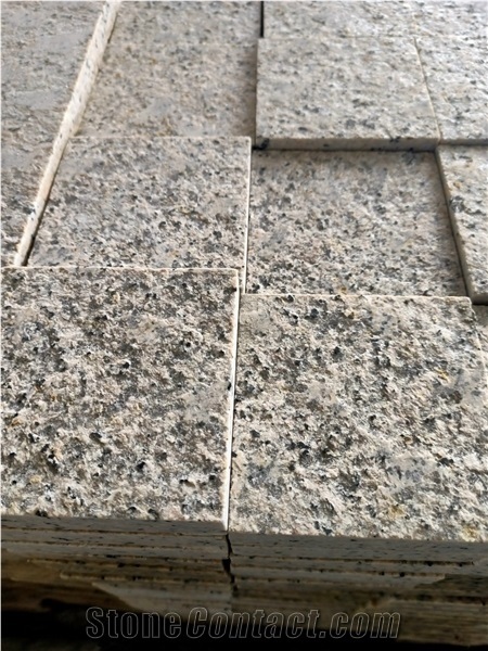 Light Yellow Beige Granite Tile Floor Paving Stone