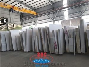 Vietnam Natural Polished Pure White Marble Slab Marble Tiles