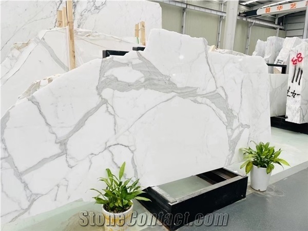 White Stone Statuario,Carrara,Calacatta Marble Slabs