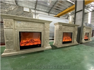 Stone Fireplace/Fireplace Mantel/Marble Fireplace