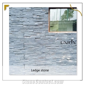 Black Ledge Stone Cultural Stone Wall Cladding Panel Veneer