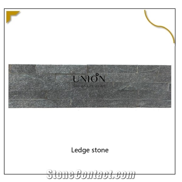 Black Quartzite Stacked Stone Panel,Natural Stone Product