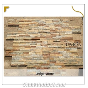 Brown Earth Rusty Quartize Ledge Natural Stone Wall Panel