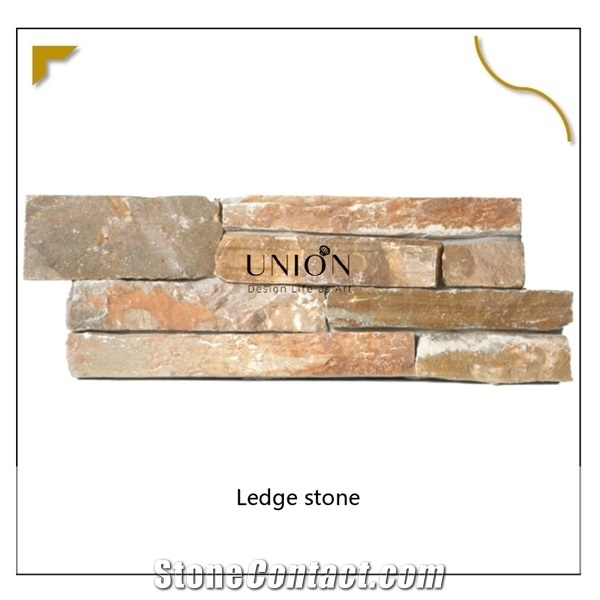 P14 Beige Rustic Slate Cultural Stone Wall Deco for Building