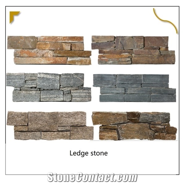 Yellow Granite Tiger Skin Wall Cladding Cultural Ledge Stone