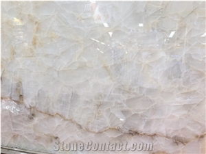 Luxury White Ice Onyx Slab For Home Walling