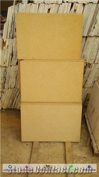 Yellow Sandstone Slabs & Tiles, Pakistani Mango Sandstone
