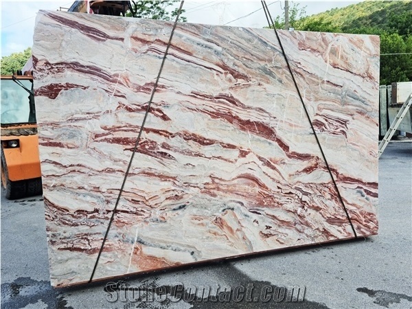 Rosso Orobico Marble Slabs