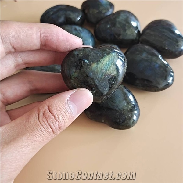 Bulk Rock Labradorite Heart Decor Quartz Crystal Gemstone