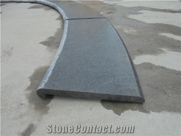 Chinese Grey Granite Exterior Straight Edge Pool Capping