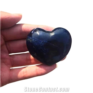 Crystal Quartz Heart Folk Crafts Hand Made Sodalite