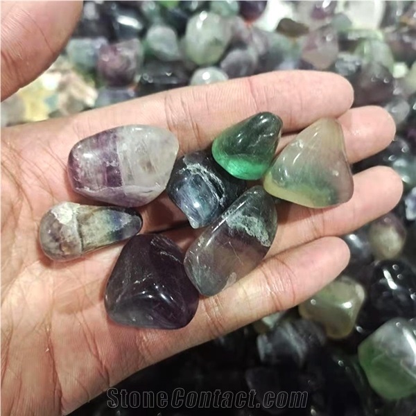 Fluorite Crystal Tumbled Stone Folk Crafts Rainbow Fluorite