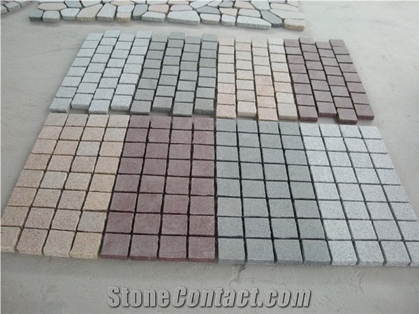 Granite Cobblestone Square Floor Pavering,Driveway Cover