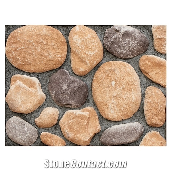 Lightweight Outdoor Wall Decorative Faux River Rock Panels from China