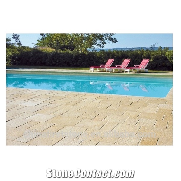 Limestone Swimming Pool Outdoor Decking Tiles Interlocking