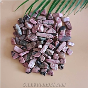 Peach Blossom Stone Crystallized Chips Tumble for Decoration