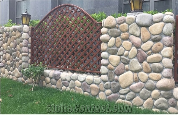 Random Artificial Cobble Design Rive Stone Panel Decor