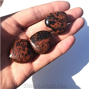 Red Obsidian Heart Small Crystal Red Quartz Healing Heart