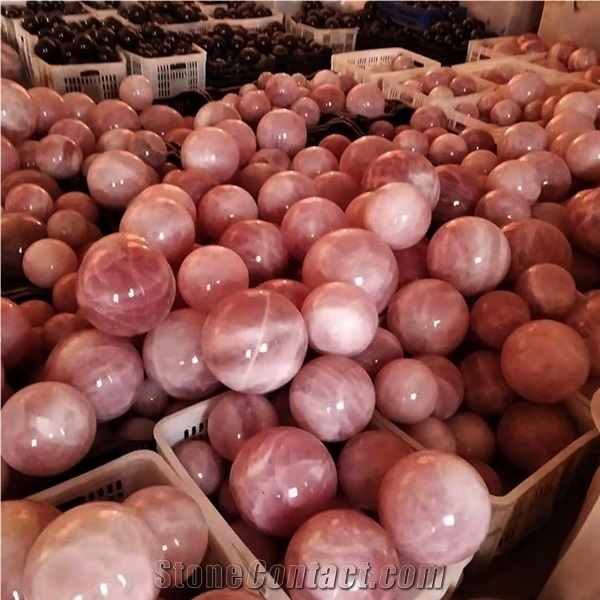 Rose Quartz Crystal Sphere Custom Natural Pink Magic Ball
