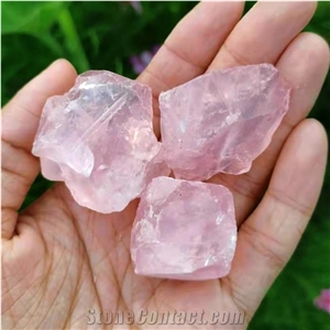 Rose Quartz Crystal Stone Rough Gemstone Mineral Decorative
