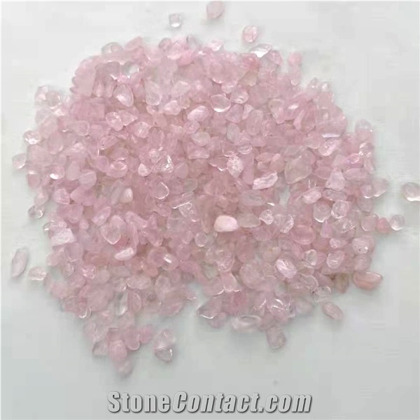 Rose Quartz Crystal Tumbled Pink Chip Gravel Decoration