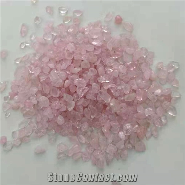 Rose Quartz Crystal Tumbled Pink Chip Gravel Decoration