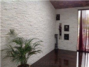 100% Natural Pure White Split up Face Stone