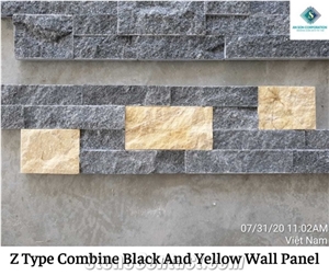 Ascdl001 Z Type Black and Yellow Wall Panel
