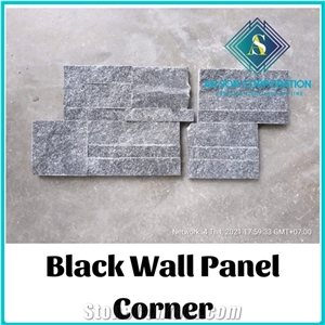 Ascdl002 Black Wall Panel Corner